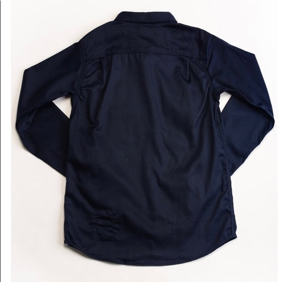 New Carhartt Womens Navy Blue Button Up Work Shirt - Picture 15 of 16